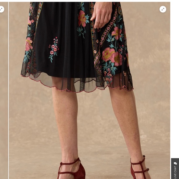 Sundance Black Floral Embroidered Midi Dress - Picture 8 of 9